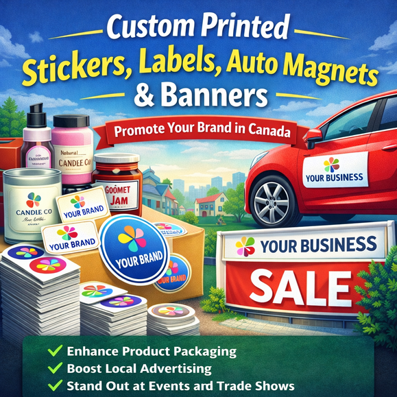 Custom Printed Stickers, Labels, Auto Magnets & Banners in Canada: The Ultimate Branding Guide
