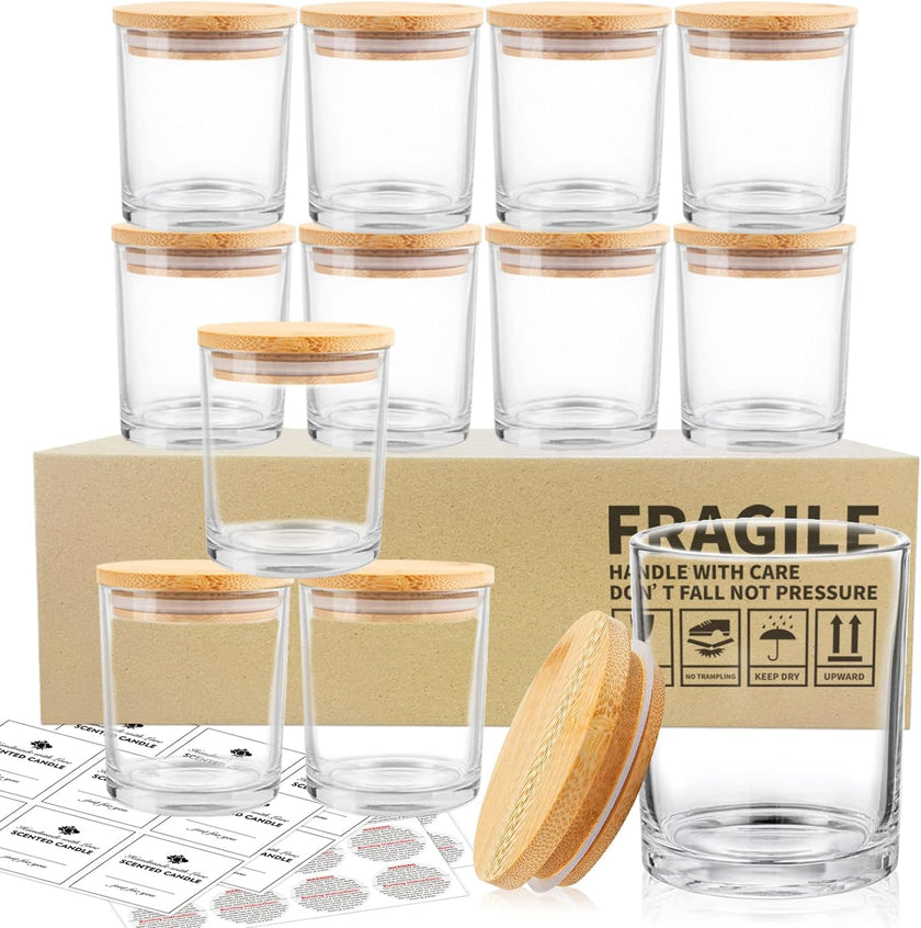 Clear Candle Vessel - 10oz