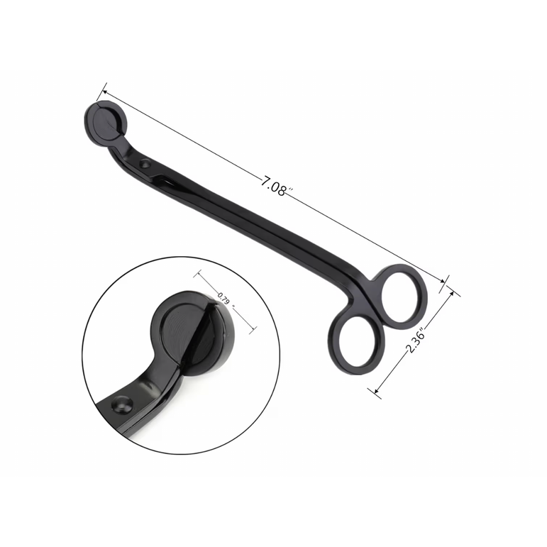 Black metal bracket with dimensions on a white background