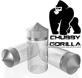 Chubby Gorilla Bottles with a gorilla logo on a white background