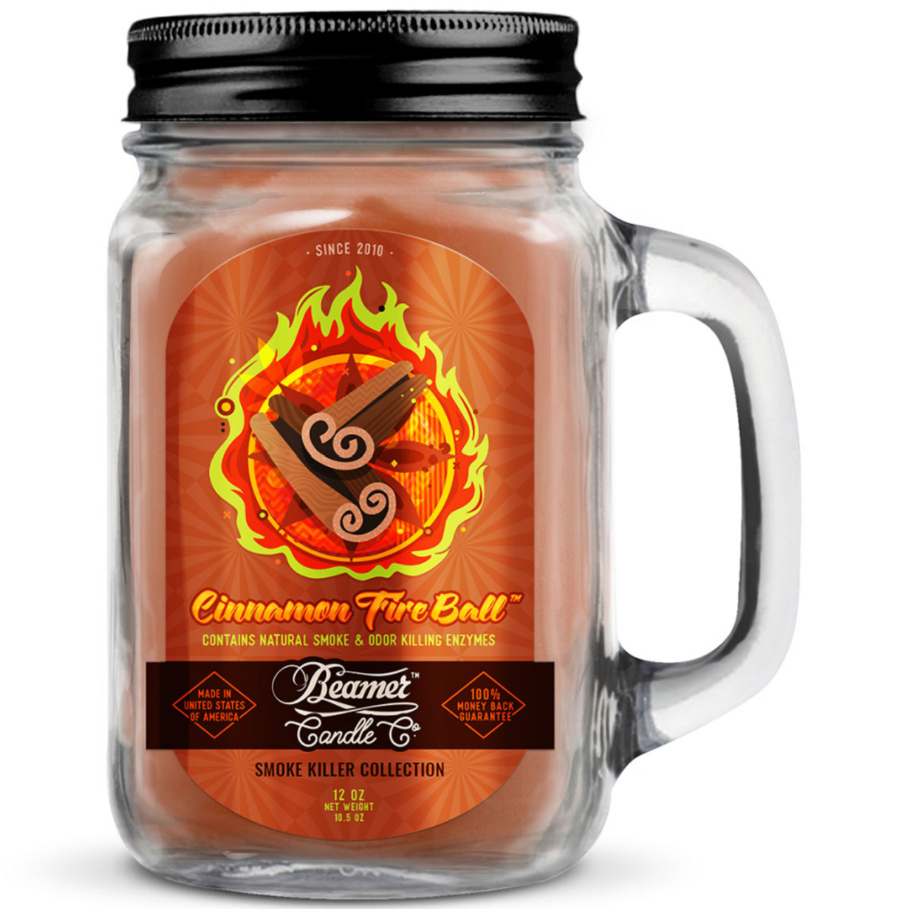 Beamer Candle Company - Cinnamon Fireball Scented Candle.