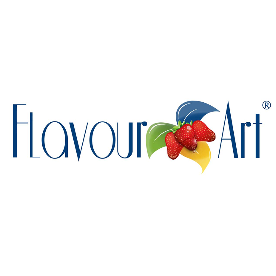 Flavour Art logo with strawberries on a white background