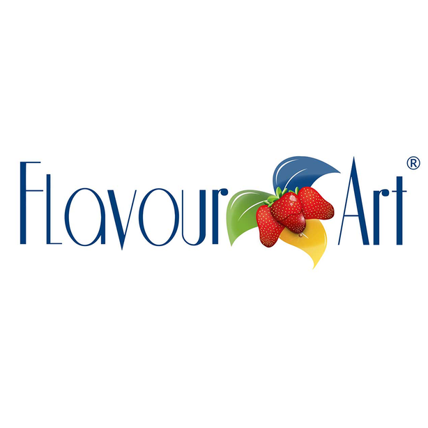 Flavour Art logo with strawberries on a white background