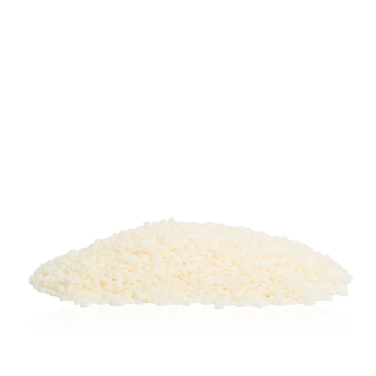 Pile of white rice on a white background