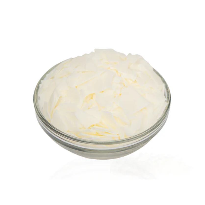 Glass bowl filled with white rice noodles on a white background