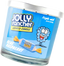 Jolly Rancher scented candle with blue label and cartoon character on a white background