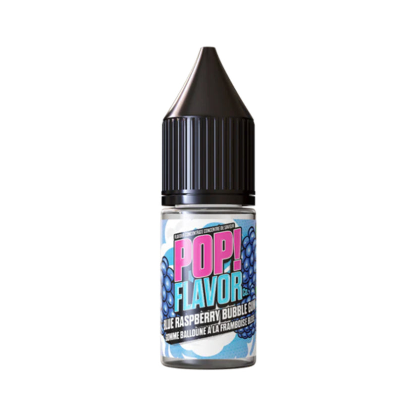 POP Flavor Co blue raspberry bubble gum on a white background.