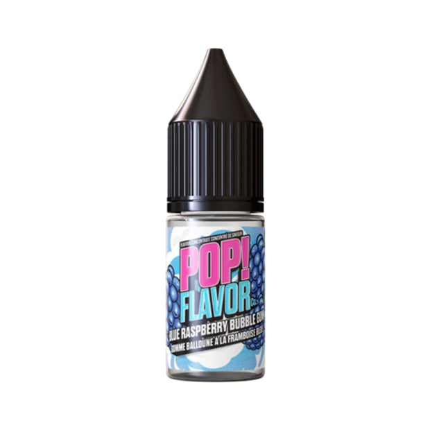 POP Flavor Co blue raspberry bubble gum on a white background.