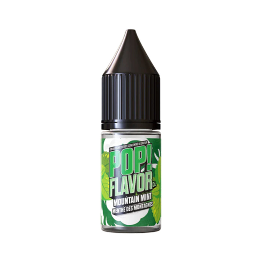 Pop Flavor Co - mountain mint bottle on a white background.