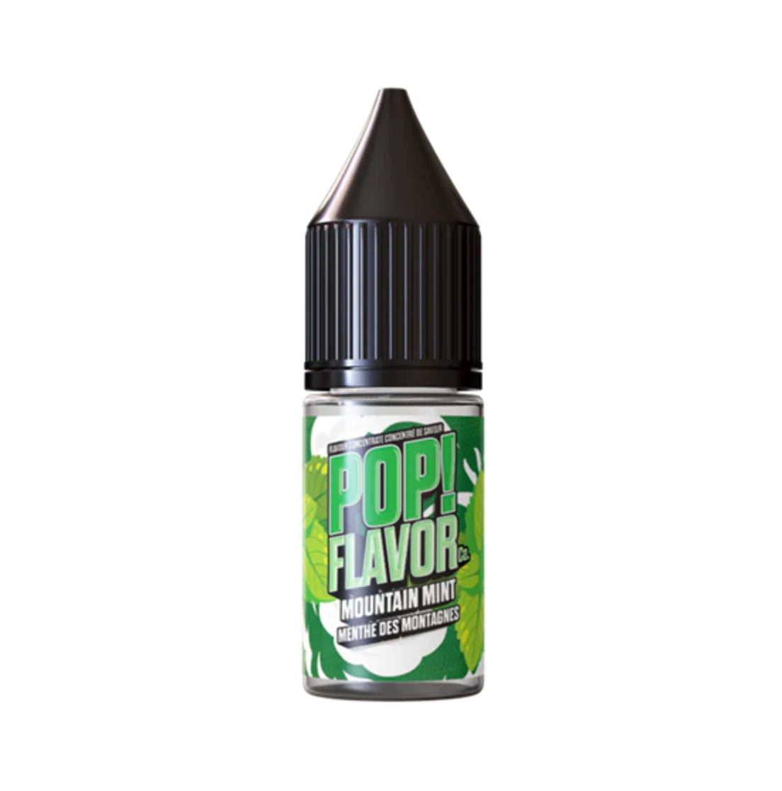 Pop Flavor Co - mountain mint bottle on a white background.