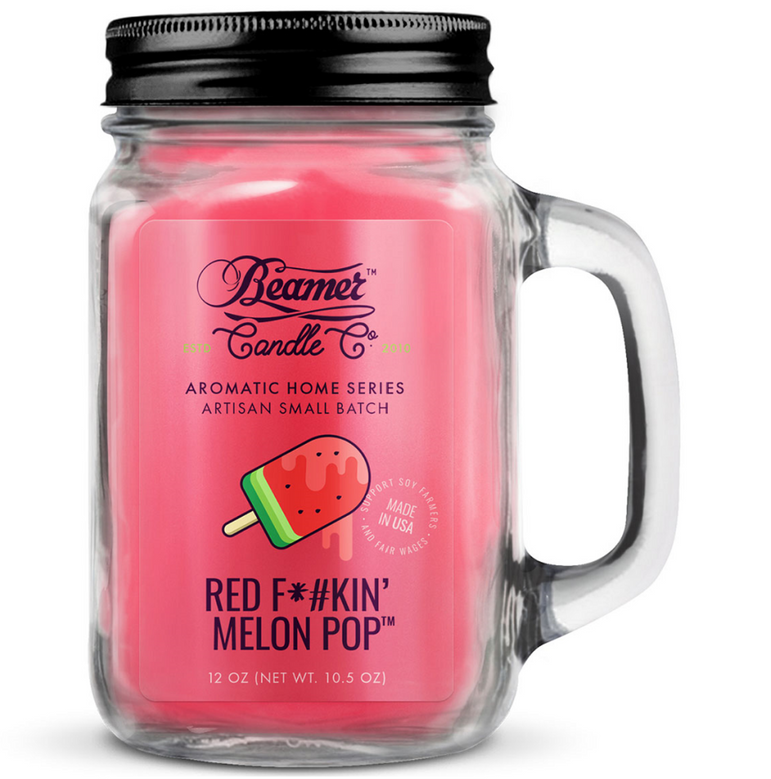 Beamer Candle Company - Red F*#KIN' Melon Pop Scented Candle