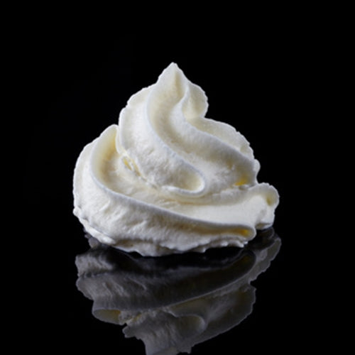 Whipped cream on a black background