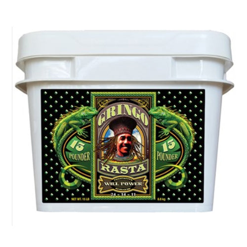 White bucket with Gringo Rasta label on a white background