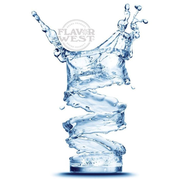 Spiral of menthol with 'Flavor West' logo above on a white background